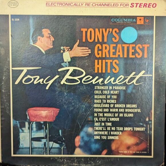 Columbia Records Other - Tony Bennett Tony's Greatest Hits Vinyl Record LP Album Columbia Records VG+ VTG